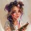 用户绘梦粉丝的头像——热爱同人创作的年轻女性，手持画笔，表情温柔